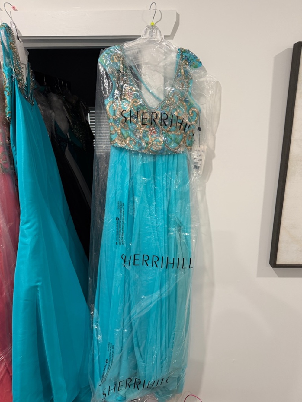 Sherri Hill Style 51167 Aqua Sz 12 2pc Nwt Prom Dress